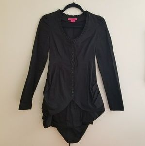 NWT Betsy Johnson Corset Long Sleeves Top